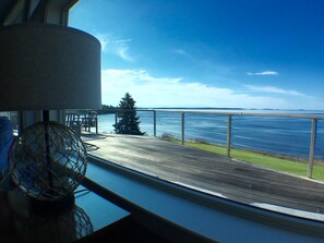 Deck views off the main living area, facing South 