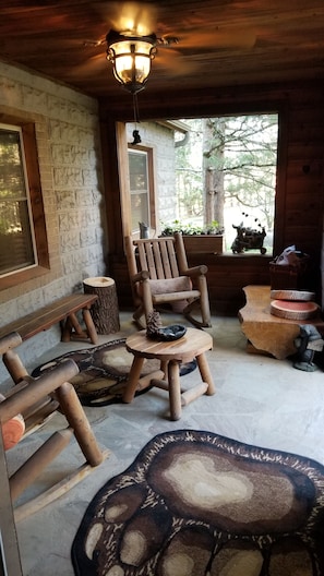 entry porch to the cabin