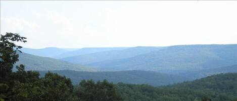 The view is spectacular in all seasons at this Sewanee rental!