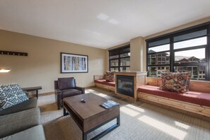 Fireplace and Stunning views