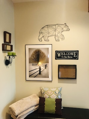 New and updated entryway. Have a seat.
