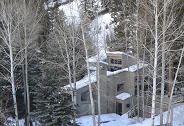 View of the house from the Warm Springs chairlift.