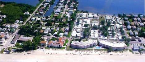 Beachfront location directly on over 7.5 miles of white sandy beach