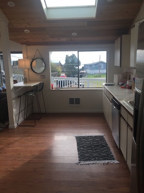 Kitchen is open to living area
