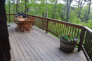 Beautiful and spacious deck for dining and enjoying the summer views! 