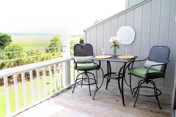 Sit on the deck, enjoy the sea breeze, and view the marsh and the ocean!