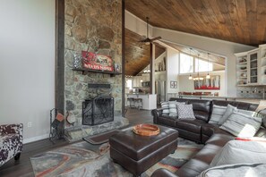 Great Room Wood Burning Fireplace