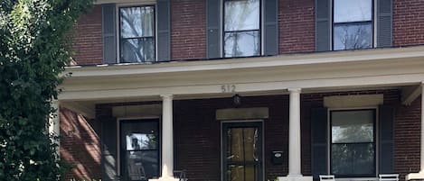 Great porch for watching the world go by!