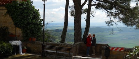 view from terrace/piazza a few steps from the front door - photo in late autumn