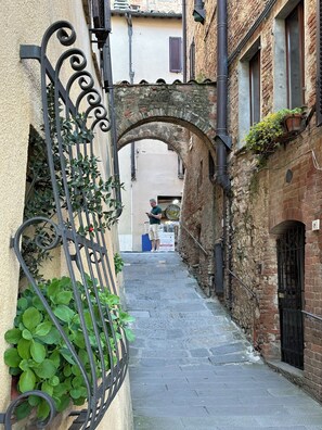 looking back up to the main street