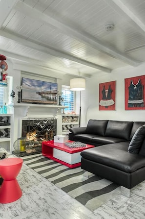 comfy sectional sofa in living room.