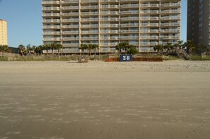 Beach in front of South tower