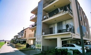 Outside of building. Second story right on the boardwalk