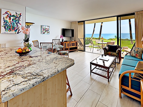 Living Room - Sit back and enjoy this open airy living room with sweeping Pacific ocean views