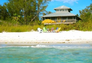 View of Coconut Hideaway from the sandbar