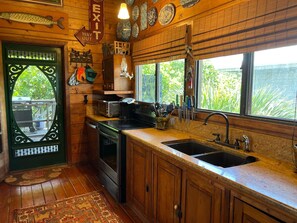 Convenient galley kitchen with dishwasher and large pantry