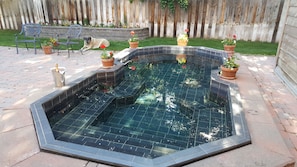 hot tub in summer