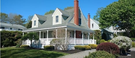 Great porch for morning coffee and evening wine!