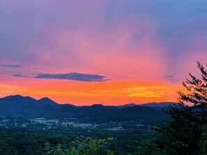 Sunset view from deck