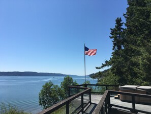 View from the deck outside the living room looking north.