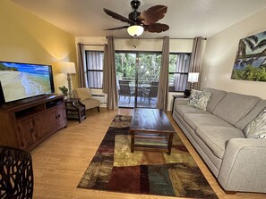Unwind in paradise – spacious living room perfect for lounging after a beach day.