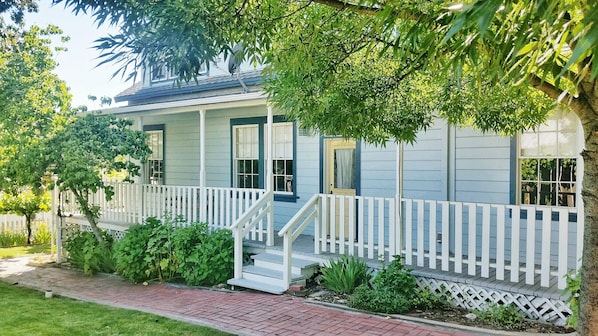 Side view of the house with wrap around porch