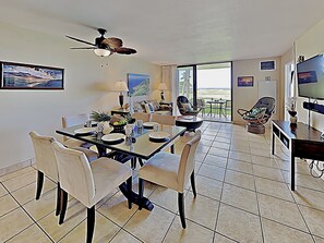 Enjoy a delicious meal at the dinner table