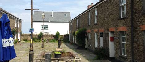 View of front of cottage, courtyard side