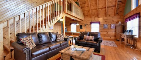 The large open area floor plan makes the cabin feel even bigger than it is! 