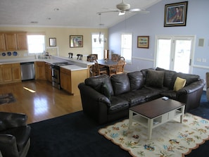Large kitchen, dining, great room for family get-togethers