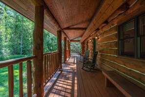 Relax on our covered porch. 