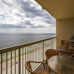 See gorgeous sunsets from the balcony.