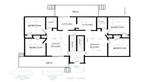 Floor Plan - 1st floor with 2 decks
