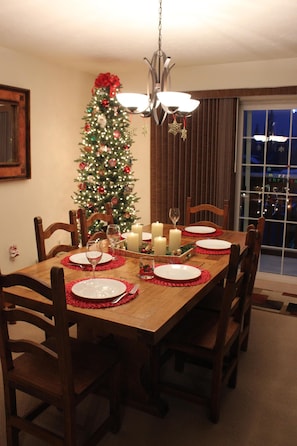 Dining Room set for the Holidays.