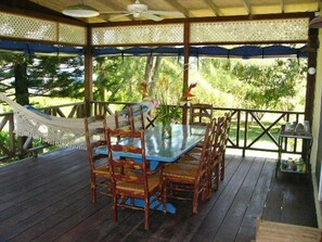 View of 1/2 of the main front deck.