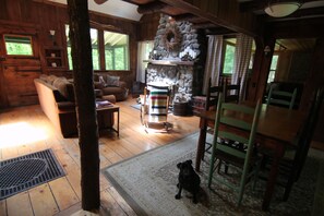 rustic and cozy open floor plan.
