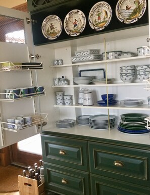 Lots of dishes...we hate to run out!