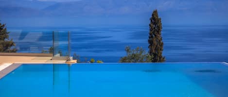 View from swimming pool: Ionian sea and the mainland