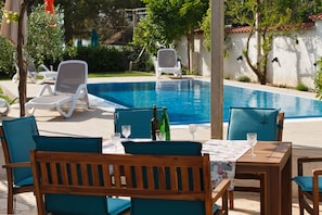 Dinning table in the garden