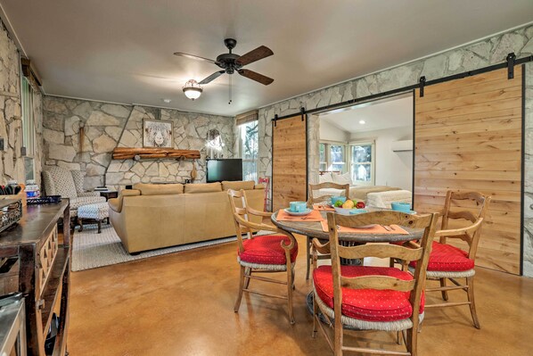 Blanco Vacation Rental | 1BR | 1BA | 1,000 Sq Ft | 2 Steps for Access