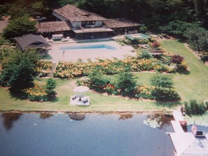 Aeriel view of property