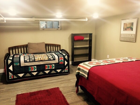Combined living room and sleeping area