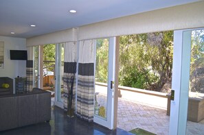 View from Kitchen looking out onto the courtyard
