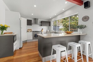 Spacious cook's kitchen. 