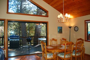 Dining area, large open windows for great views