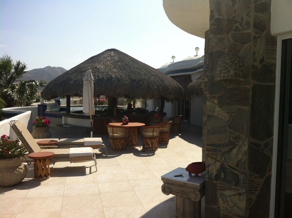 View of the open deck area from the front entry
