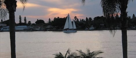 Watch boats and dolphins from the balcony!  