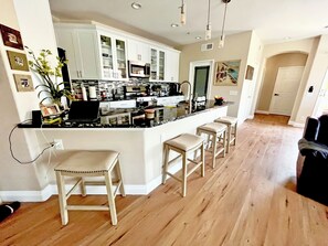 Beautifully renovated kitchen, living and dining room