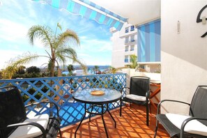 Another view of the sunny balcony from a different angle