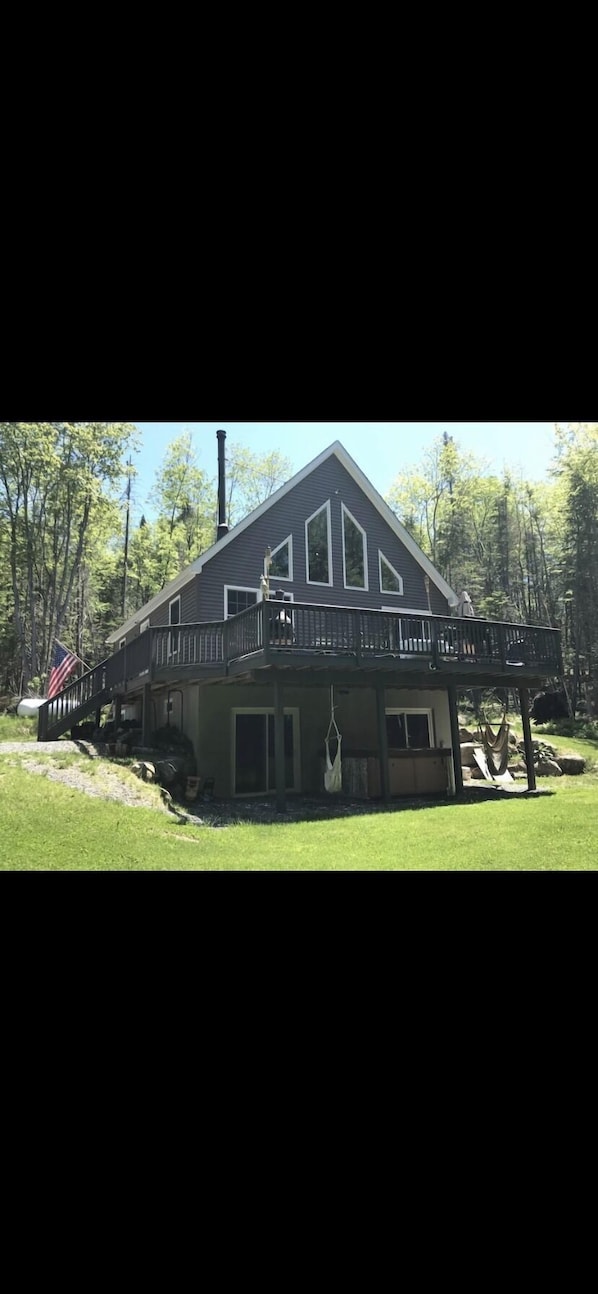 Camp Matty a 3 story custom chalet in the middle of ADK Park at Indian Lake N.Y.